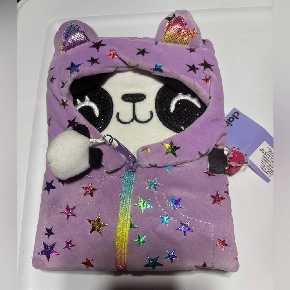 NWT Claire’s Bundle of 5 Fuzzy Journals With Lock & Key.